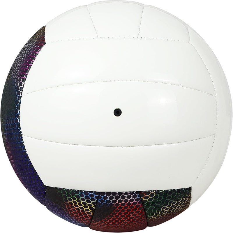 EVZOM Glow in The Dark Volleyball Size 5, Reflective Glowing Leather Volleyballs -Gift for Kids, Men, Women Indoor Outdoor Night Volleyball - Image 5